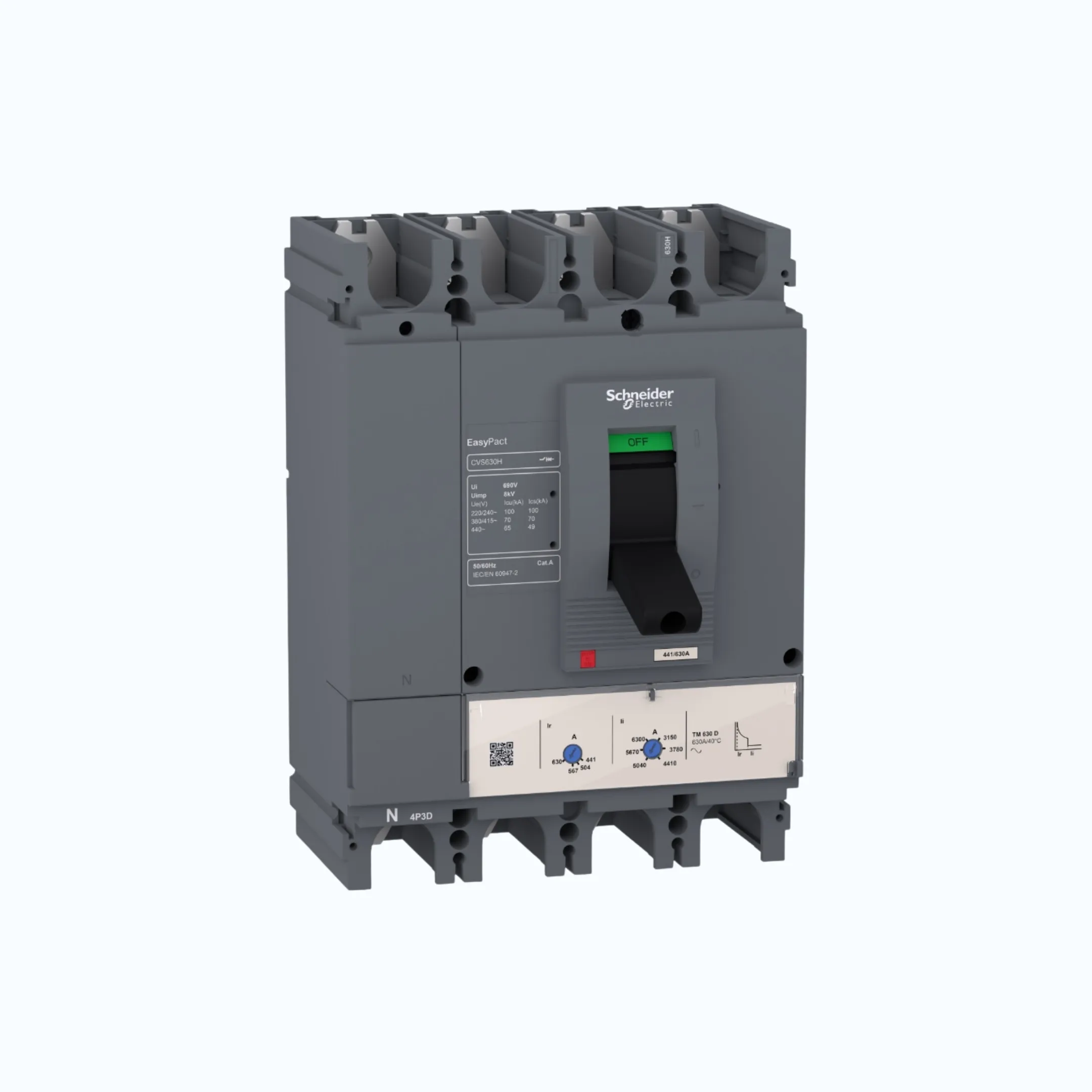 Schneider Easypact CVS400-600 H (70 kA) 4P- TM400D 280-400 5-10 ln- LV540329